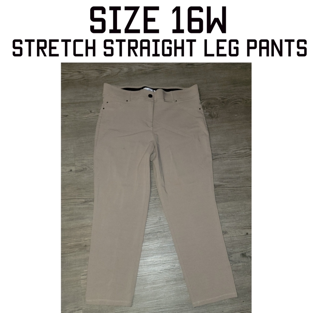 Women's Camel Stretch Straight Leg Pants 16W
